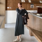 25秋新款！针织条纹马甲长裙两件套257-58528-P175K238，女装套装/套裙，浙宝257