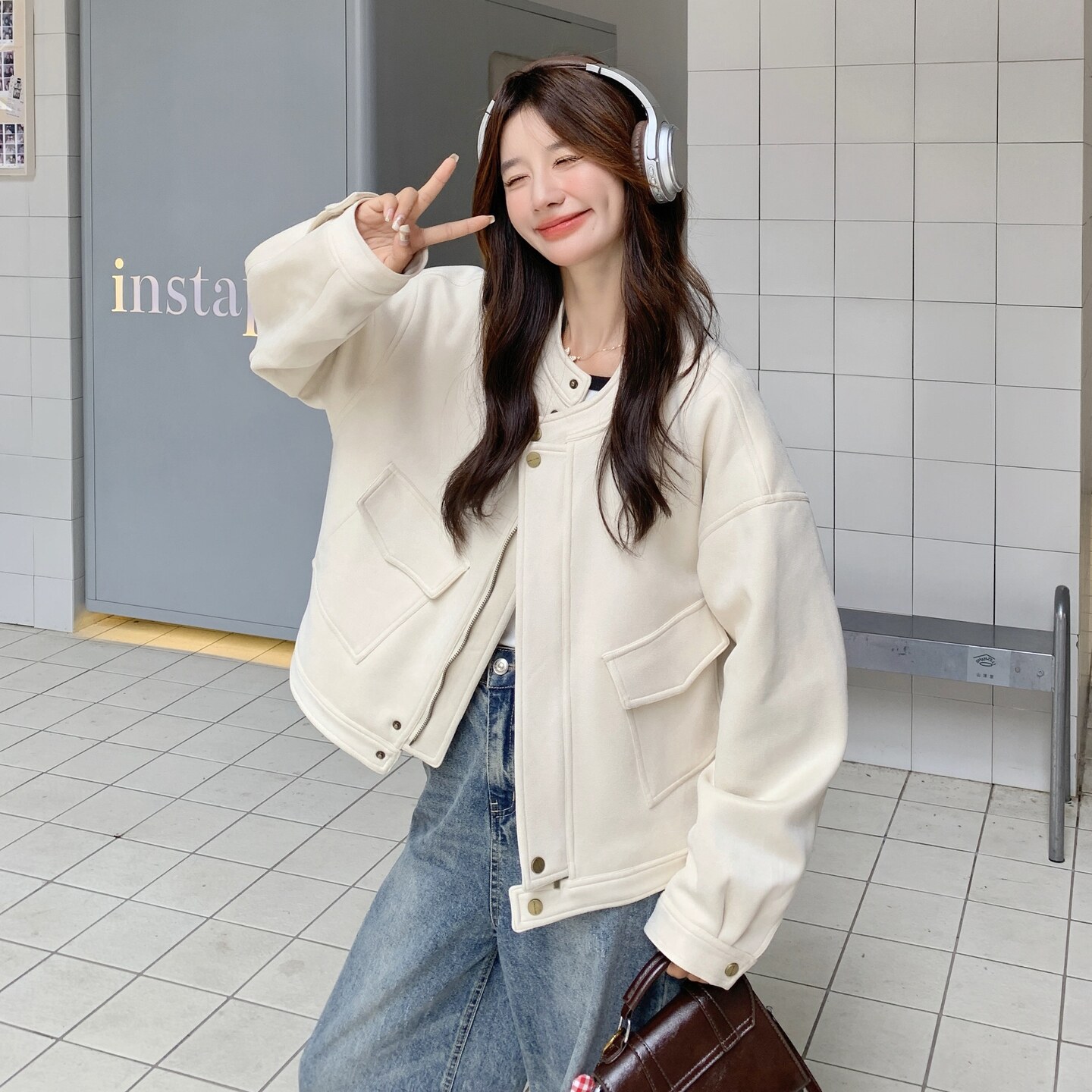 26春新款现货！麂皮绒外套257-58521-P155K248,女装短外套,浙宝257