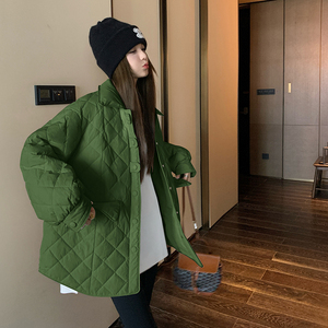 双11主推！现货！保暖菱格棉服小个子宽松257-58335-P175K258图片