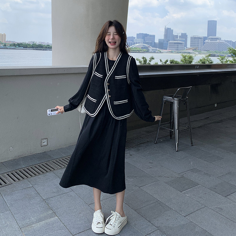 25春新款现货！两件套连衣裙马甲P110K148连衣裙P105K138,女装套装/套裙,浙宝257