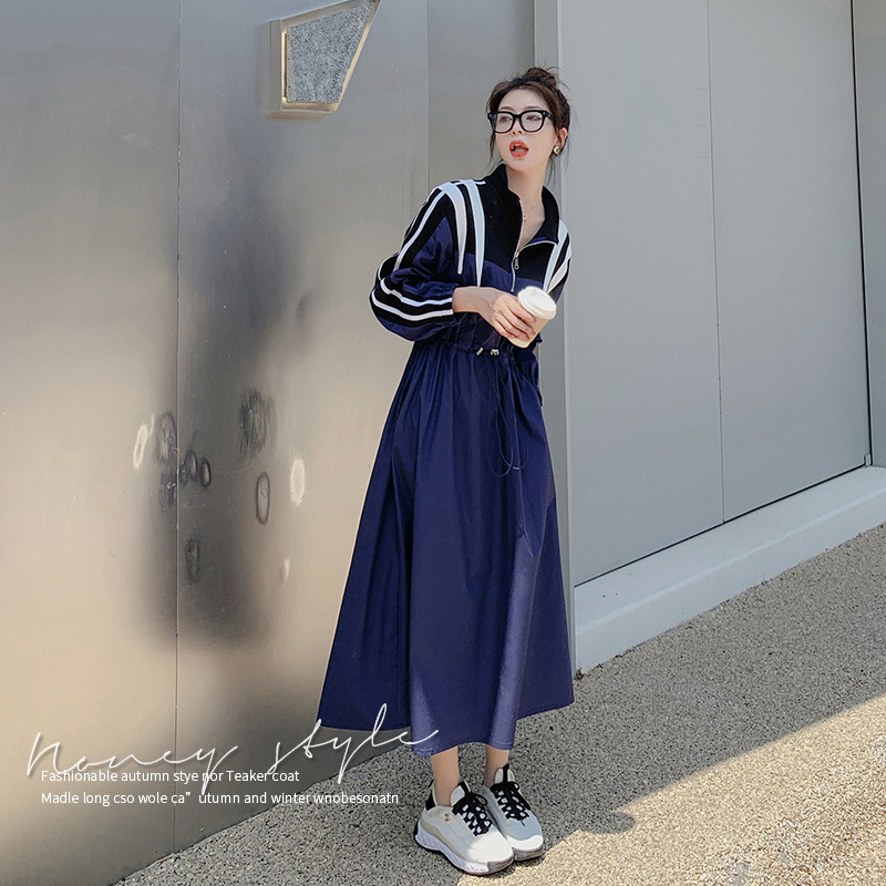 【新款现货】数据好！拼接撞色收腰运动风连衣裙P125K178,女装连衣裙,浙宝257