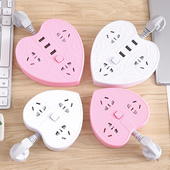 转换器插座插头接插排插线板带线面板多孔多功能宿舍用一转多万能