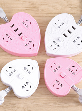 转换器插座插头接插排插线板带线面板多孔多功能宿舍用一转多万能