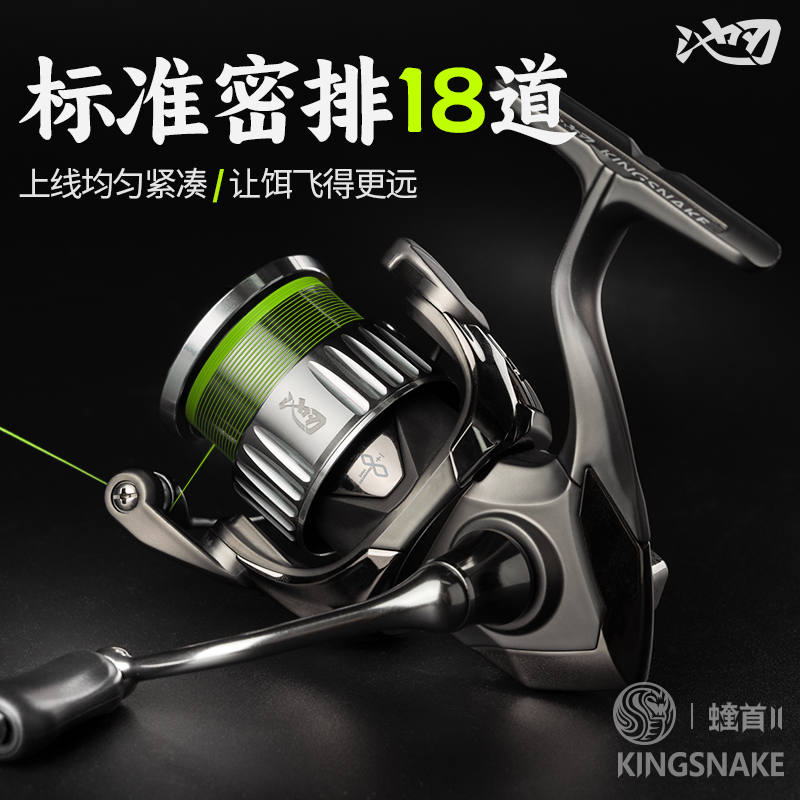 密集排线8+1轴承路亚远投纺车轮