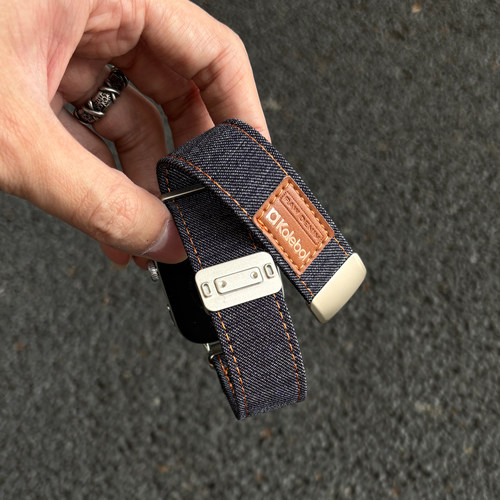 适用华为FIT5/FIT5pro美式牛仔布磁吸扣watchfit4/3时尚皮标腕带