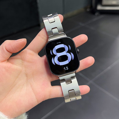 适用华为watchfit543高级感H甲骨纹金属FIT5/4个性蝴蝶扣5Pro腕带