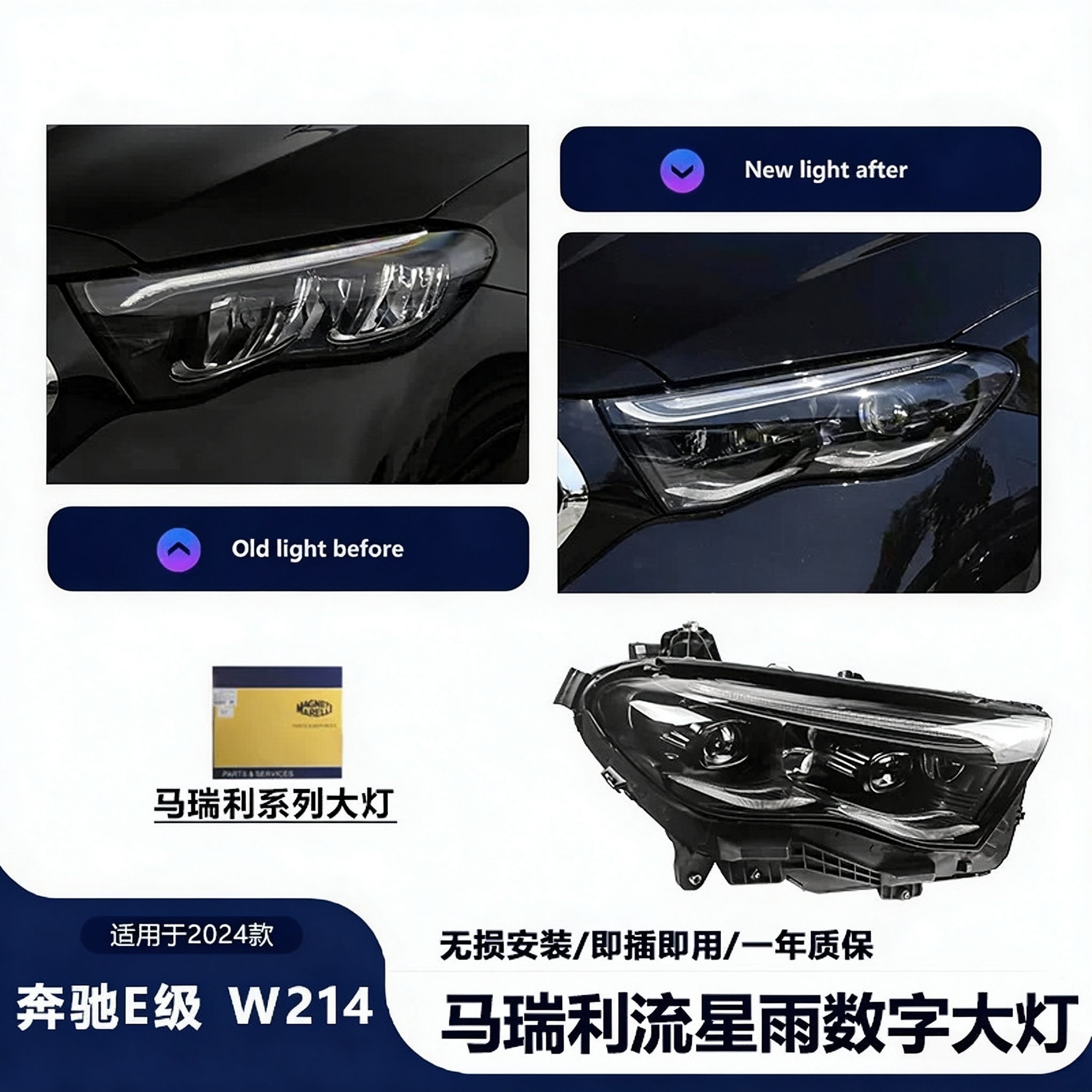 马瑞利流星雨数字大灯总成图片