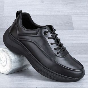 头层牛皮透气轻便实心厚底软底软面运动休闲皮鞋 新款 夏季 真皮男鞋