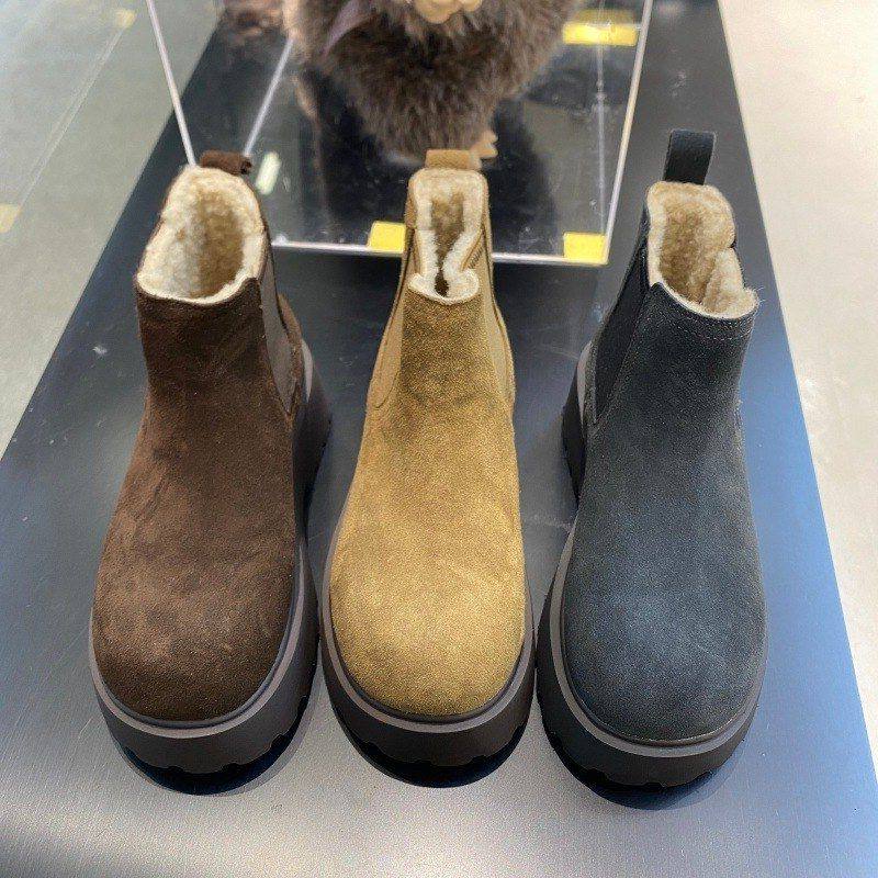 短靴春季2025潮厚底秋冬双面加厚毛绒锁温棉鞋加绒切尔西保暖增高,女鞋,时装靴,淘宝优惠券,粉丝福利购,淘宝优惠卷