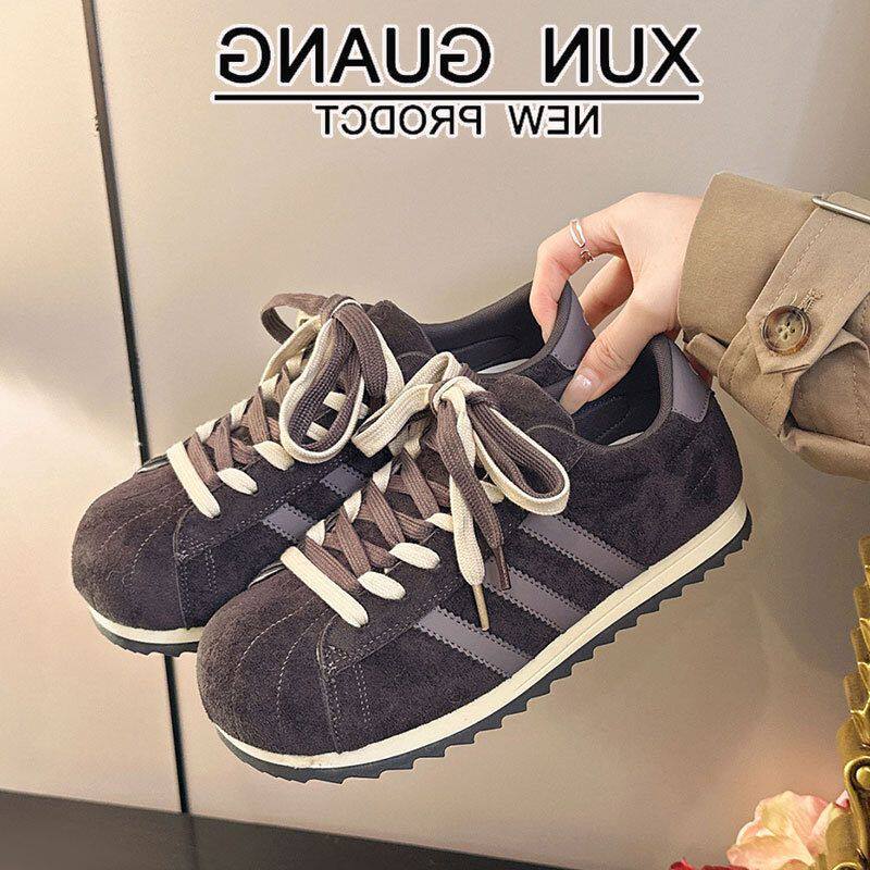 德训休闲春季厚底女鞋板鞋爆款阿甘鞋2026真皮鞋新款百搭鞋子运动