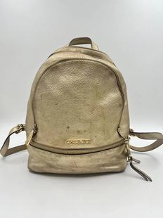 整体成色98新 12cm 5707155 金色荔枝纹牛皮双肩包30