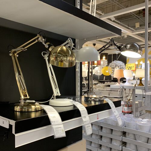 ikea国内代购宜家芙萨黑色工作灯