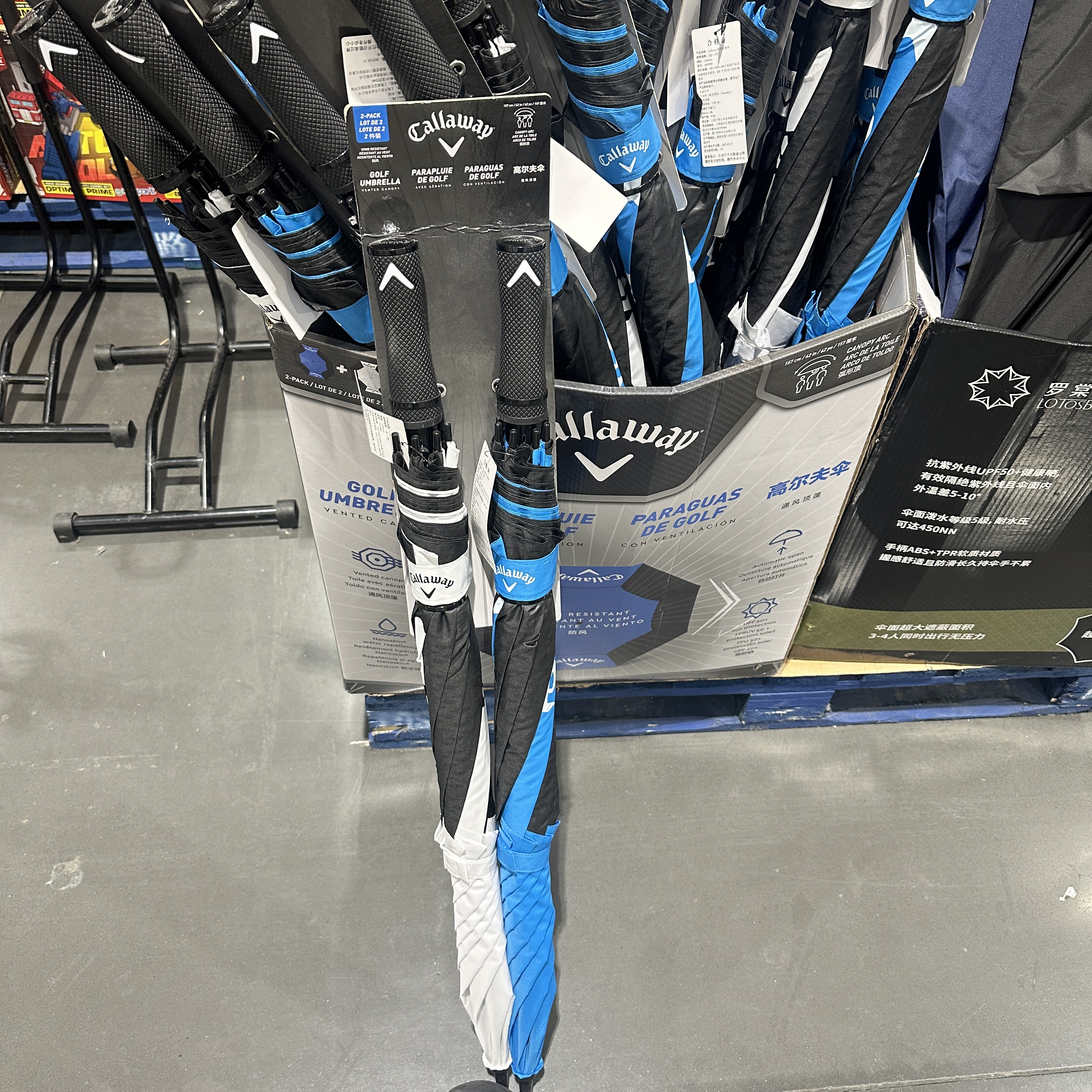 Costco代Callaway高尔夫球伞62寸雨伞防风防晒卡拉威高尔夫伞2只