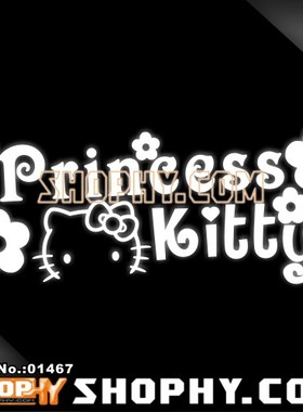 汽车踏板车贴纸反光贴01467HelloKITTYPRINCESSKITTY