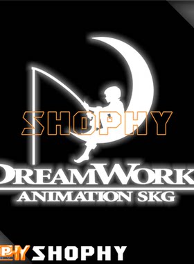 梦工场DREAM WORKS个性改装七彩镭射J电影反光荧光摩托汽车贴纸