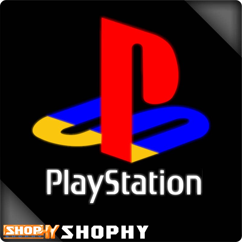 游戏机PSPlay Station个性改装金属色反光荧光摩托汽车贴纸