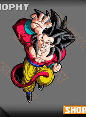 P0023-04汽车贴纸卡通可爱动漫周边七龙珠孙悟空