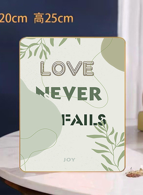 祝福平安喜乐摆台金色摆件饰品桌面装饰晶瓷摆卧室时尚工艺品礼物