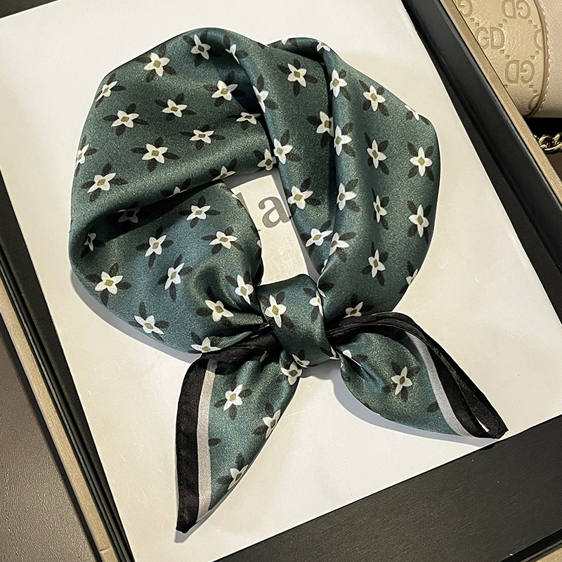 53CM桑蚕丝碎花发带丝巾小方巾