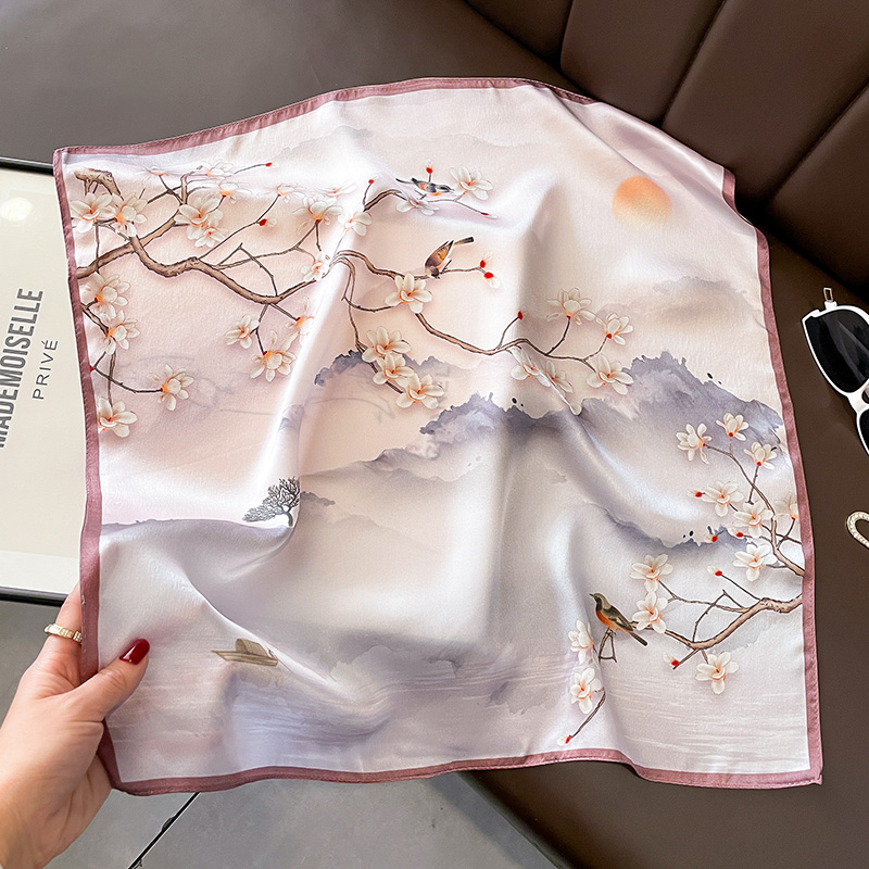 100%桑蚕丝发带丝巾小方巾