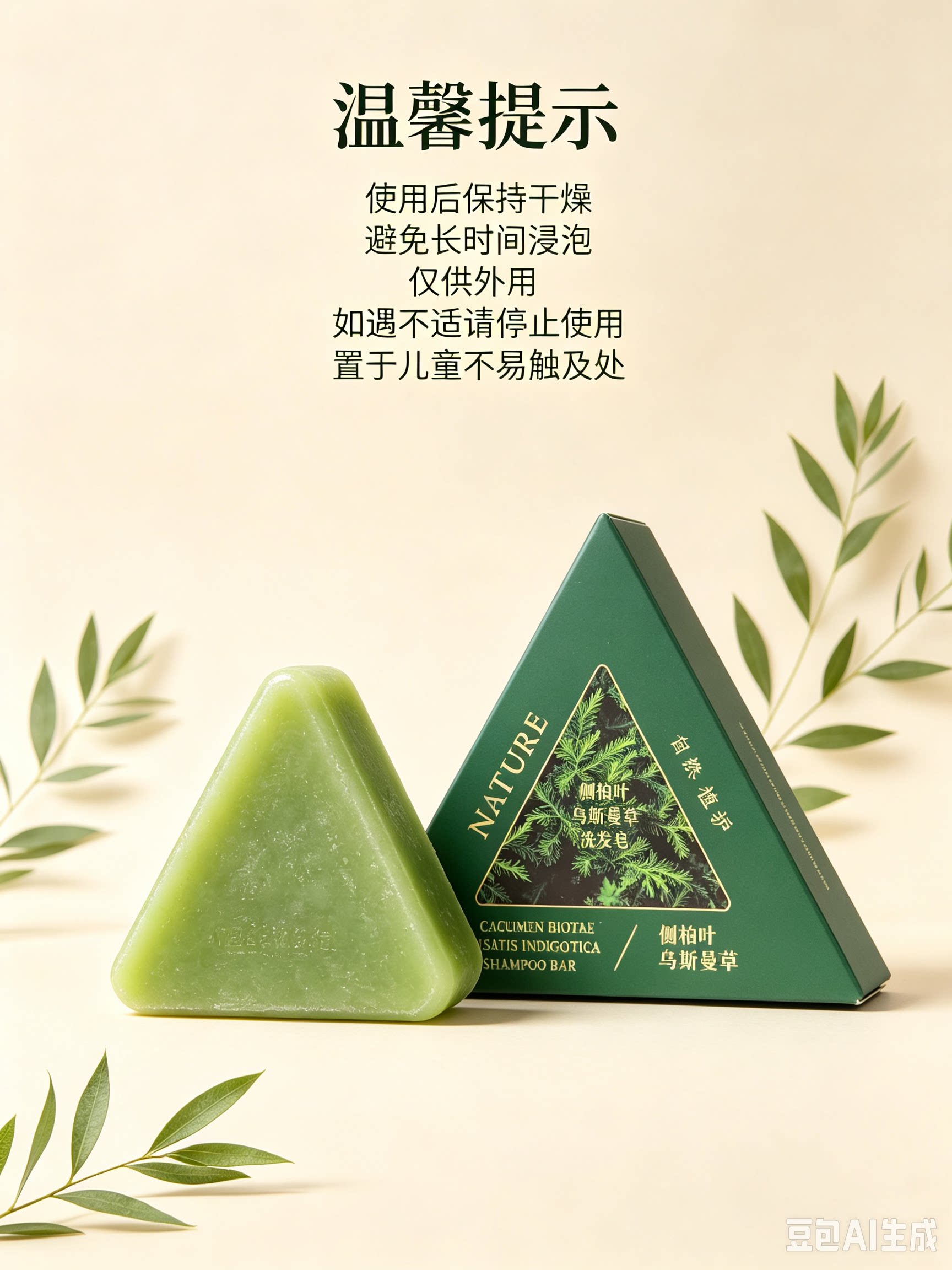 蕲春草本何首乌侧柏叶洗发皂 无硅油清洁头皮 植物手工洗头皂家用