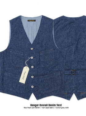Ranger Overall 雪花牛仔四袋美式复古 马甲 纯棉 咔叽工装背心马