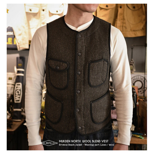 Ranger Overall 限量亚麻羊毛混纺BBJ保暖美式复古工装马甲背心