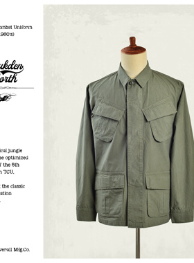 Mukden North经典重现复古军事TCU热带丛林作战夹克OG107长袖外套