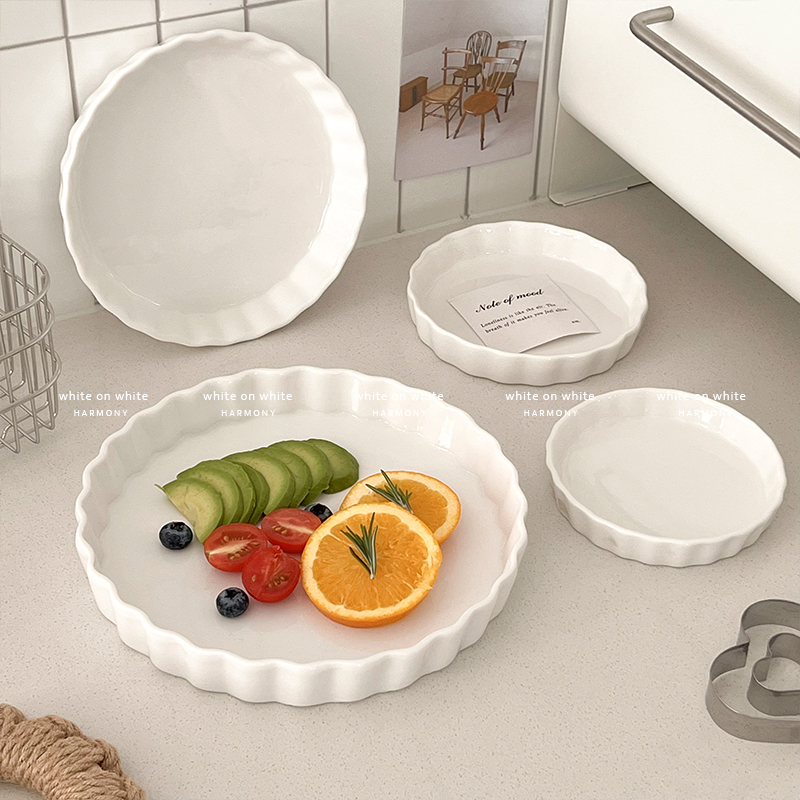 高颜值精致陶瓷水果盘