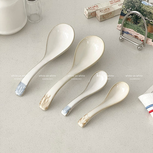 法式复古家用陶瓷汤勺