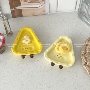 4寸小碟子精致蘸料小碟高颜值家用烤肉蘸料碟陶瓷调味碟可爱醋碟