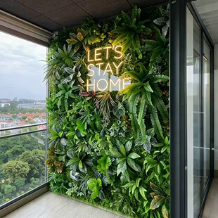 仿真植物墙立体绿植墙仿生假花造景人造背景墙面景观组合壁挂装饰