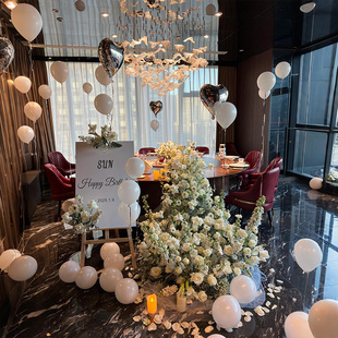 生日布置仿真瀑布桌花轻奢客厅餐桌装饰品摆件假花束室内摆设花艺