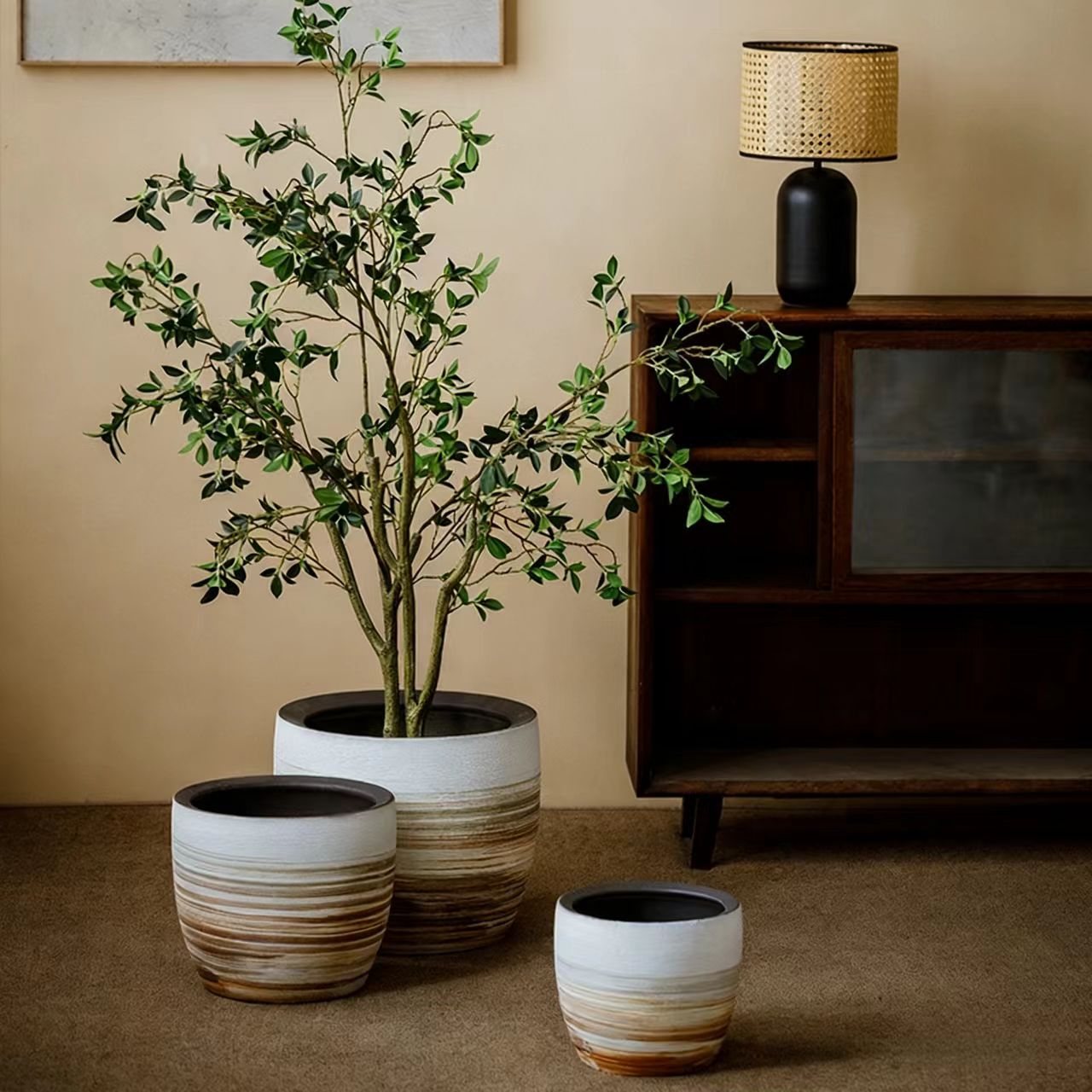 景德镇陶瓷落地大花盆大号陶罐