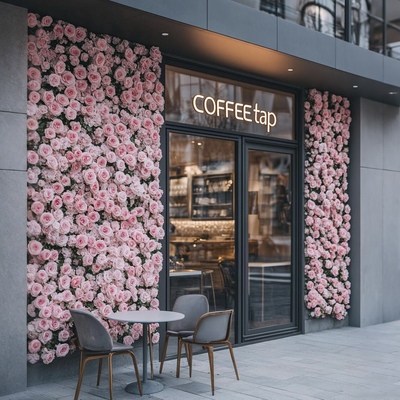 仿真玫瑰藤条瀑布打卡网红花墙