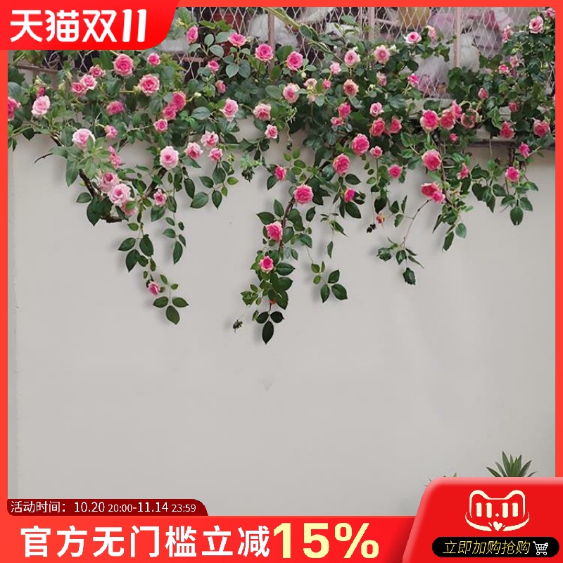 仿真玫瑰花墙网红藤打卡瀑布花墙