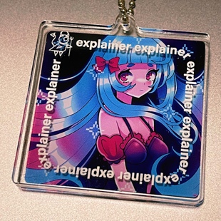 Pixelated 二次元 双片亚克力挂件 ChoThough 像素化