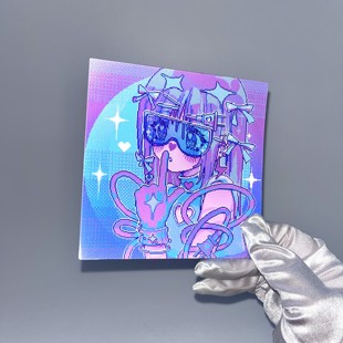 12x12cm 光栅卡 色差不可避免 啊旁白｜电流 ANARRATOR