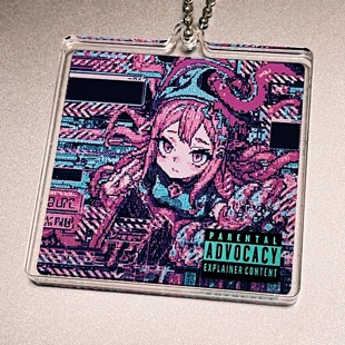 二次元 拥抱脆弱 双片亚克力挂件 Blotter 脏标