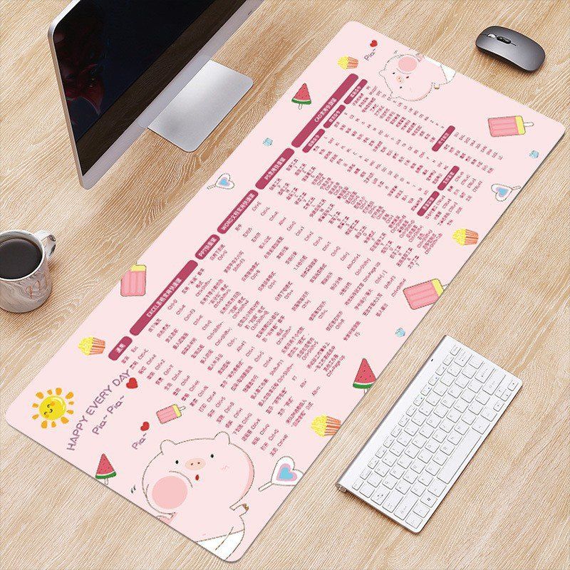 超大鼠标垫女生快捷键电脑垫桌布动漫办公桌垫键盘垫写字台书桌垫