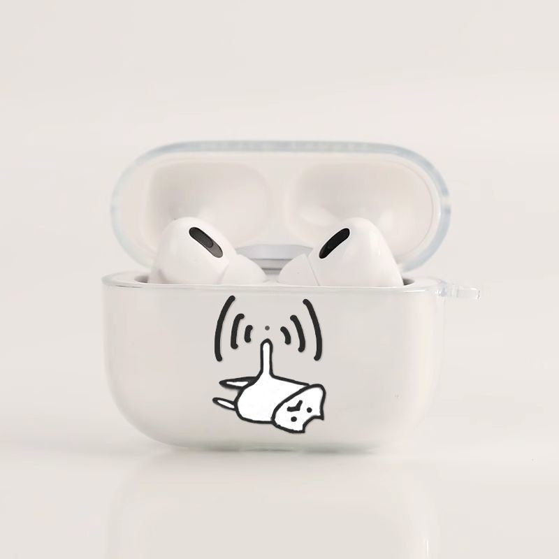 猫适用AirPodsPro2苹果2/3耳机壳四代三代五代保护套对灯恶搞趣味