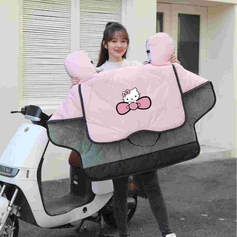 款季小型电瓶车四季电动车挡风被冬罩爱玛防水雅迪加绒卡通图案