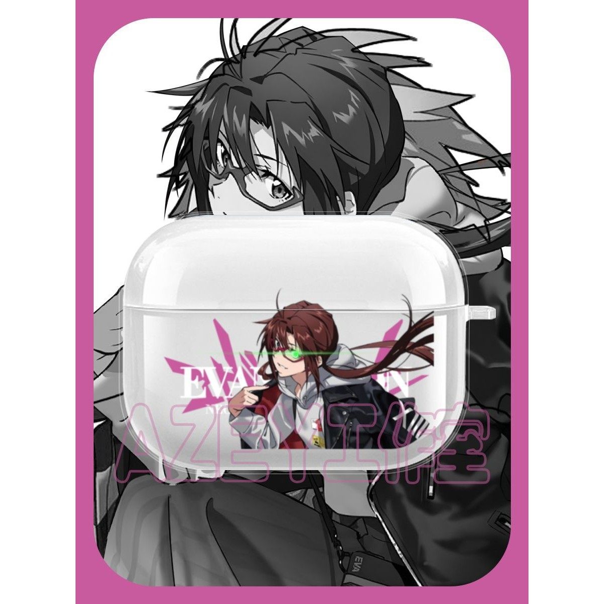 eva福音战士真希波适用AirPodsPro2代耳机套苹果2保护壳五代四代