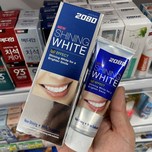 韩国进口炫白牙膏爱敬2080薄荷味