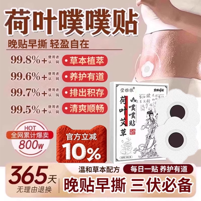 全网热销987w+！荷叶艾草噗噗贴