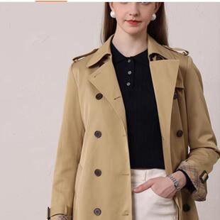 风衣春秋季 中长款 气质大衣外套AY8W41410461 POLOWALK女式 155码