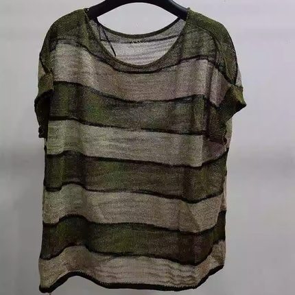 3码正品女装精美时尚亚麻混纺宽松款针织衫XNEPH9512a吊牌价1998