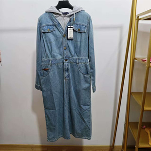 1528 休闲保罗牛仔连衣裙女B51W53690112 160码 polowalk专柜正品