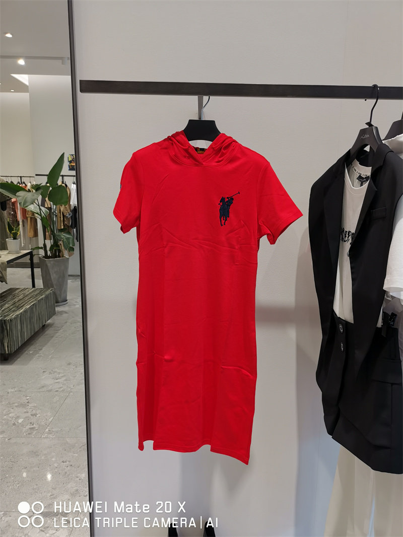 POLO SPORT女装水柔棉时尚休闲连帽连衣裙G2K462633吊牌价1900
