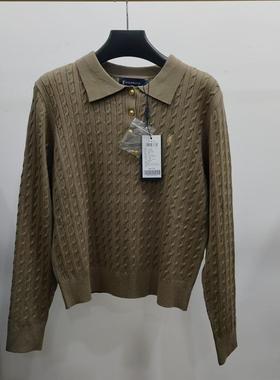 155码polowalk女装欧美风绞花显气质毛衣针织衫AM8W43580694-990